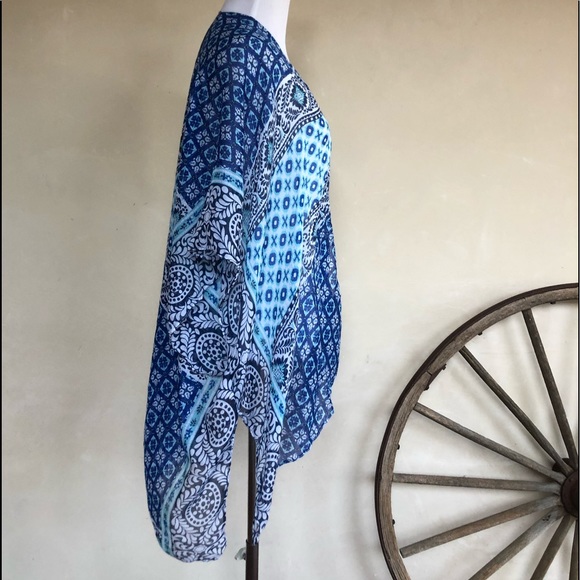 SWIM SUIT BEACH COVER-UP KIMONO Lt Weight Summer Boho One Size New! Super Cute!! - Picture 5 of 8